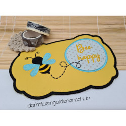 Stickdatei - MugRug ITH Bee Happy